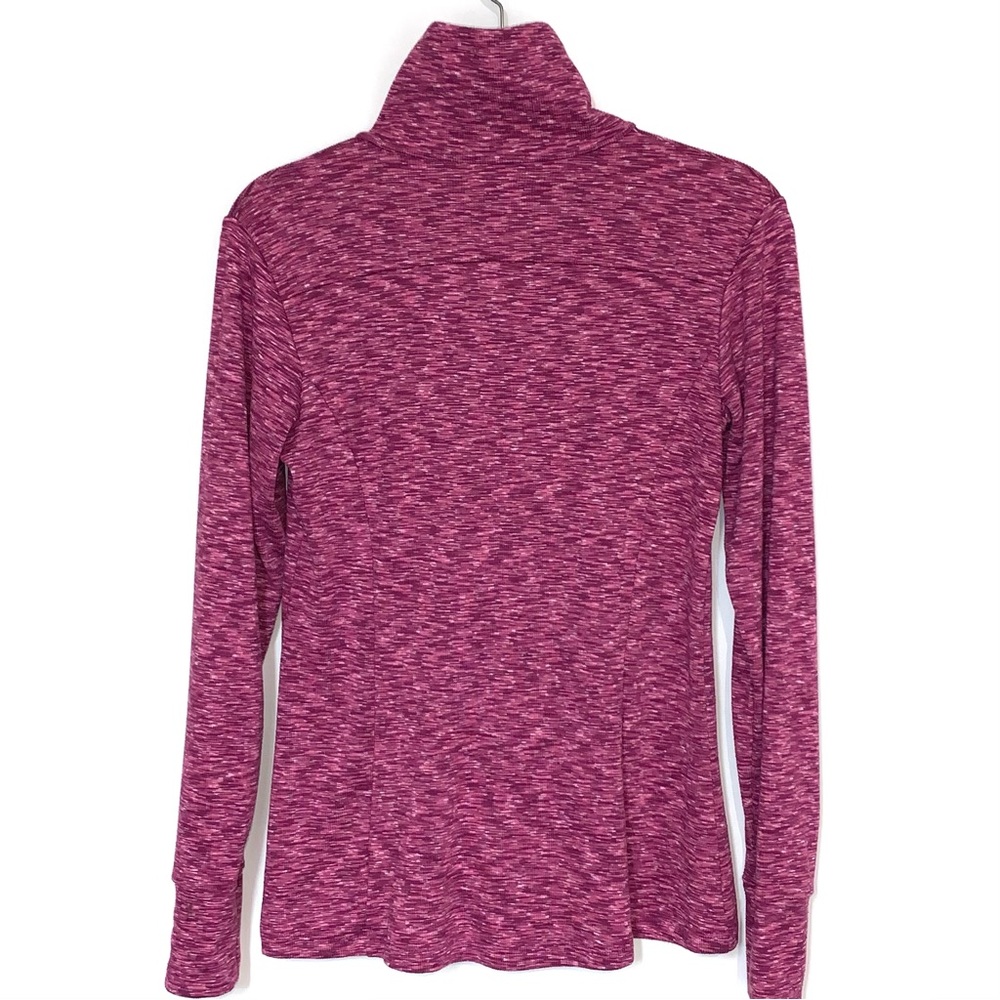 Columbia Full Zip Marled Pink Knit Athletic Zip Up Jacket Women’s Size Medium - Picture 3 of 7
